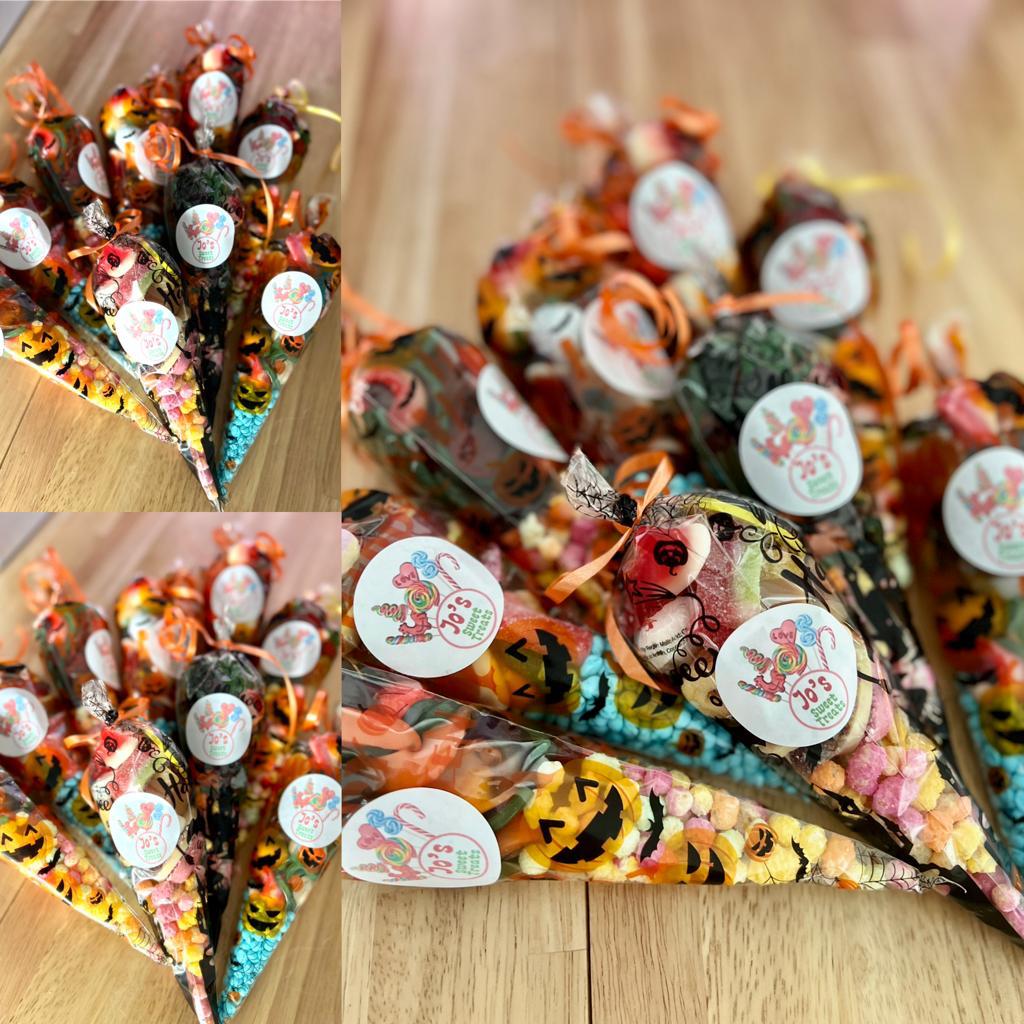 Halloween scary sweet pick n mix cones