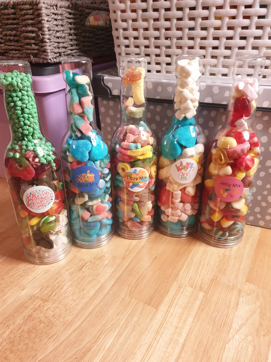 Sweet filled bottles