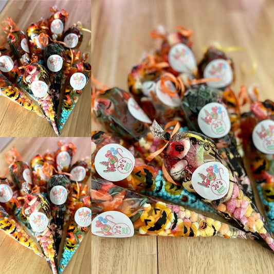 Halloween scary sweet pick n mix cones